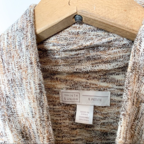 14th & Union Neutral Knit Turtleneck Sweater‎ Top Petite Small - Picture 6 of 7